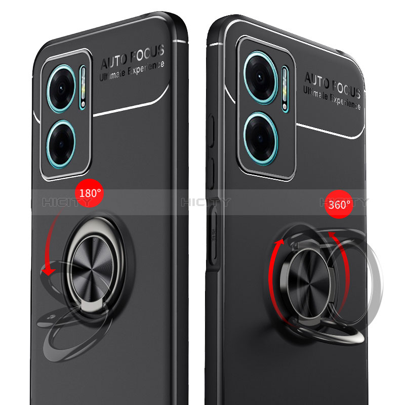 Coque Ultra Fine Silicone Souple Housse Etui avec Support Bague Anneau Aimante Magnetique SD1 pour Xiaomi Redmi 10 5G Plus