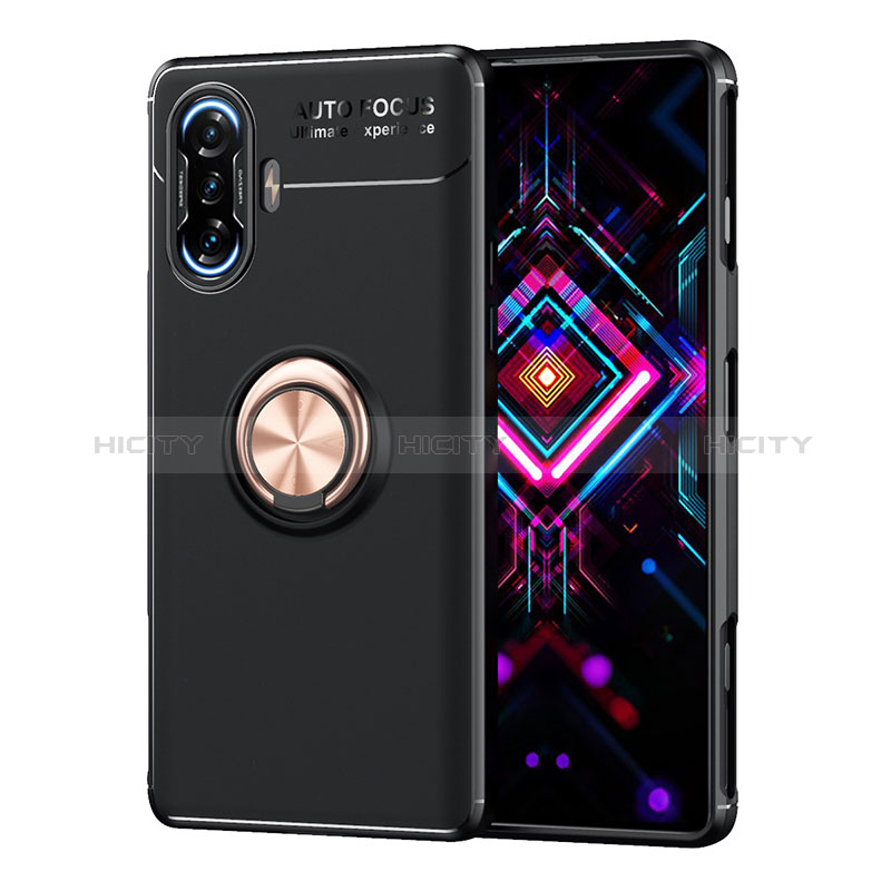 Coque Ultra Fine Silicone Souple Housse Etui avec Support Bague Anneau Aimante Magnetique SD1 pour Xiaomi Redmi K40 Gaming 5G Plus