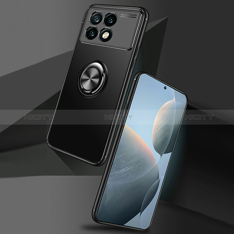 Coque Ultra Fine Silicone Souple Housse Etui avec Support Bague Anneau Aimante Magnetique SD1 pour Xiaomi Redmi K70 5G Plus