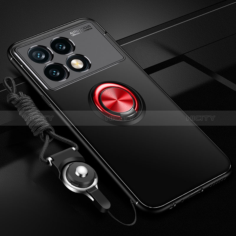 Coque Ultra Fine Silicone Souple Housse Etui avec Support Bague Anneau Aimante Magnetique SD1 pour Xiaomi Redmi K70 Pro 5G Plus