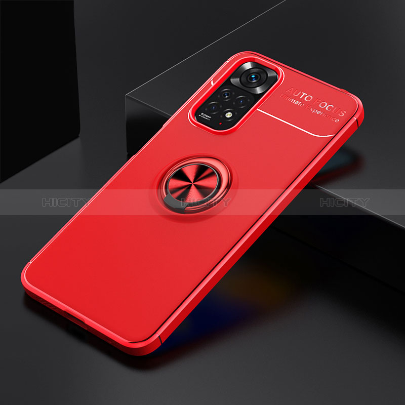 Coque Ultra Fine Silicone Souple Housse Etui avec Support Bague Anneau Aimante Magnetique SD1 pour Xiaomi Redmi Note 11S 4G Plus