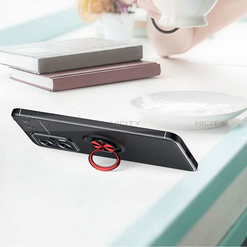 Coque Ultra Fine Silicone Souple Housse Etui avec Support Bague Anneau Aimante Magnetique SD1 pour Xiaomi Redmi Note 11T Pro+ Plus 5G Plus