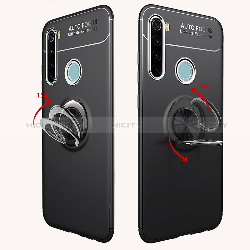 Coque Ultra Fine Silicone Souple Housse Etui avec Support Bague Anneau Aimante Magnetique SD1 pour Xiaomi Redmi Note 8 (2021) Plus