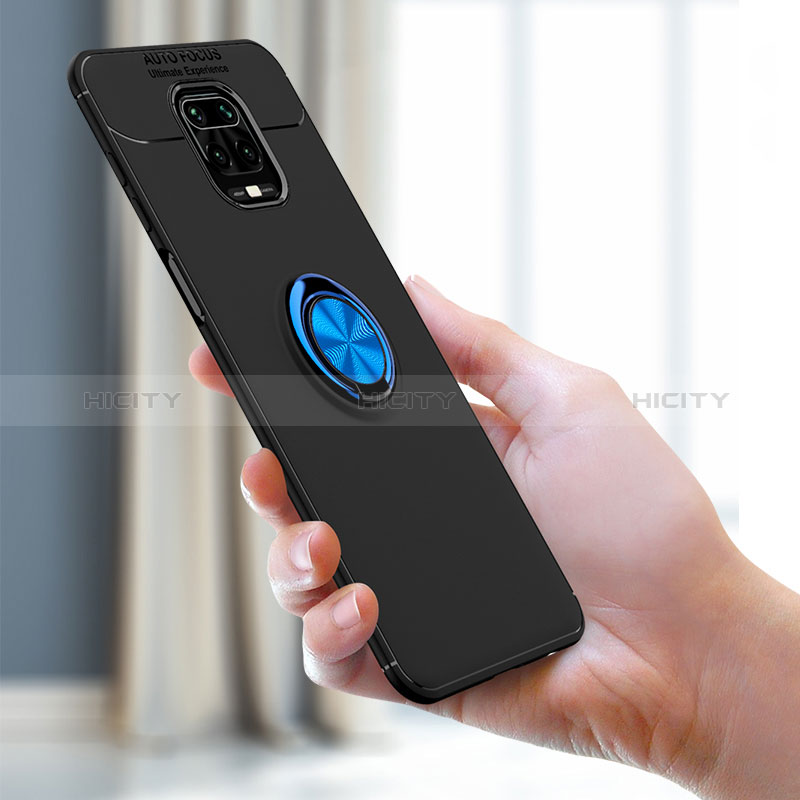 Coque Ultra Fine Silicone Souple Housse Etui avec Support Bague Anneau Aimante Magnetique SD1 pour Xiaomi Redmi Note 9 Pro Max Plus