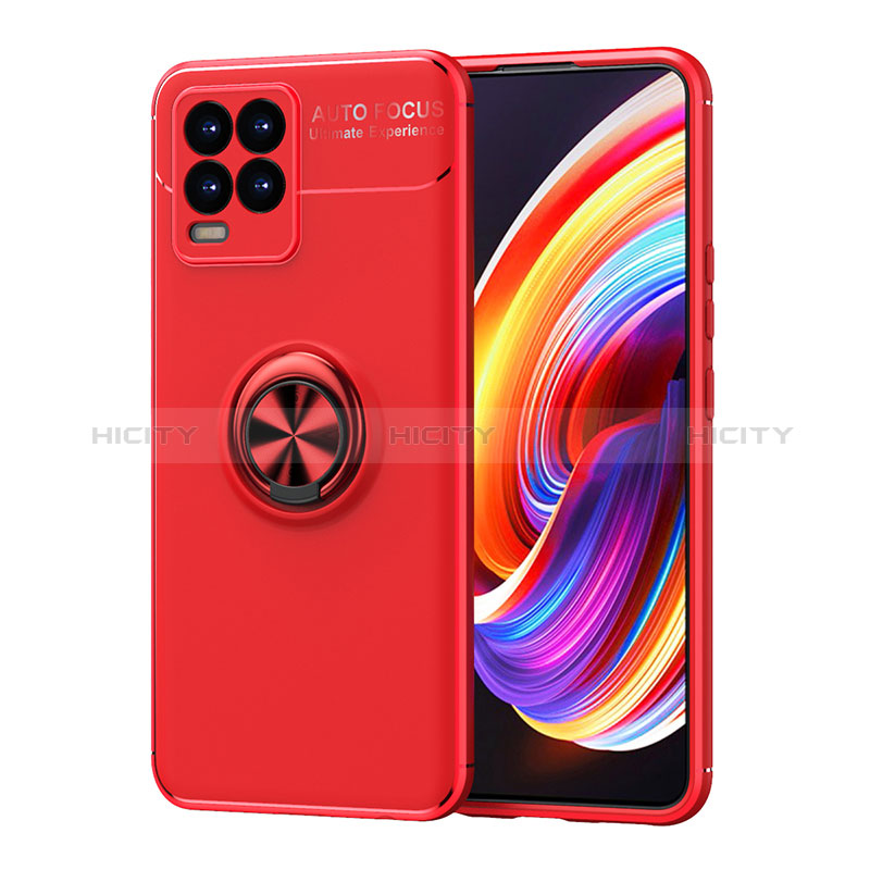 Coque Ultra Fine Silicone Souple Housse Etui avec Support Bague Anneau Aimante Magnetique SD2 pour Realme 8 Pro Plus