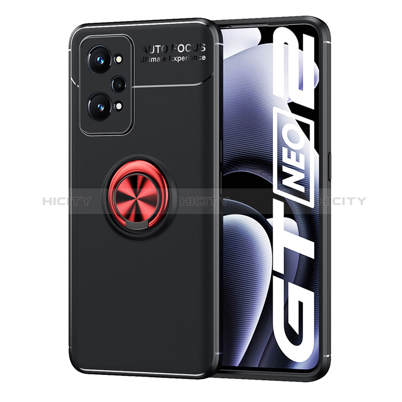 Coque Ultra Fine Silicone Souple Housse Etui avec Support Bague Anneau Aimante Magnetique SD2 pour Realme GT Neo 3T 5G Plus