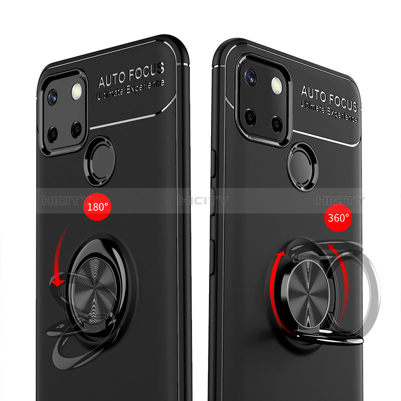 Coque Ultra Fine Silicone Souple Housse Etui avec Support Bague Anneau Aimante Magnetique SD2 pour Realme Narzo 20 Plus