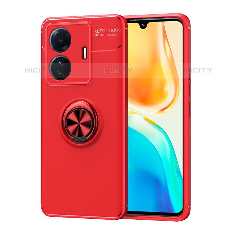 Coque Ultra Fine Silicone Souple Housse Etui avec Support Bague Anneau Aimante Magnetique SD2 pour Vivo iQOO Z6 Pro 5G Plus