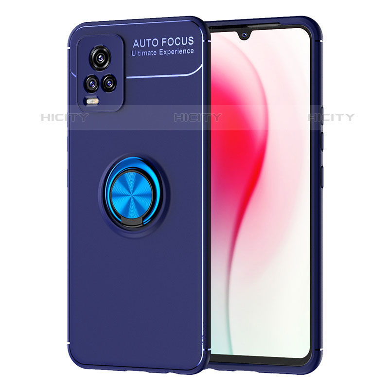 Coque Ultra Fine Silicone Souple Housse Etui avec Support Bague Anneau Aimante Magnetique SD2 pour Vivo V20 (2021) Plus