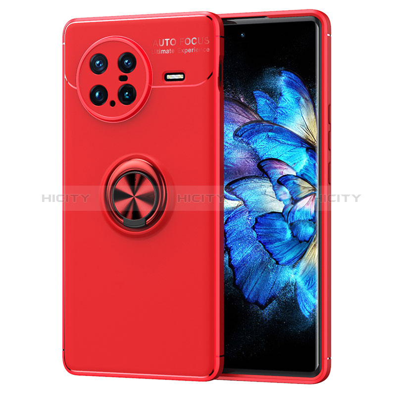 Coque Ultra Fine Silicone Souple Housse Etui avec Support Bague Anneau Aimante Magnetique SD2 pour Vivo X Note Rouge Plus