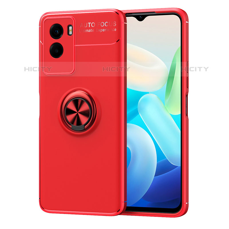 Coque Ultra Fine Silicone Souple Housse Etui avec Support Bague Anneau Aimante Magnetique SD2 pour Vivo Y55s (2021) Plus