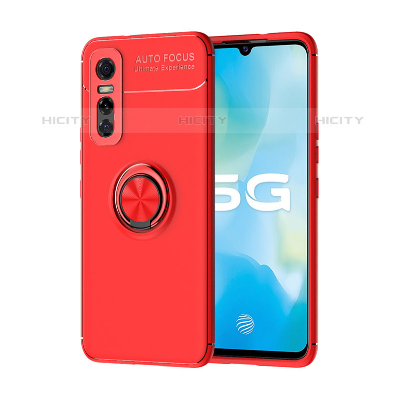 Coque Ultra Fine Silicone Souple Housse Etui avec Support Bague Anneau Aimante Magnetique SD2 pour Vivo Y73s 5G Plus