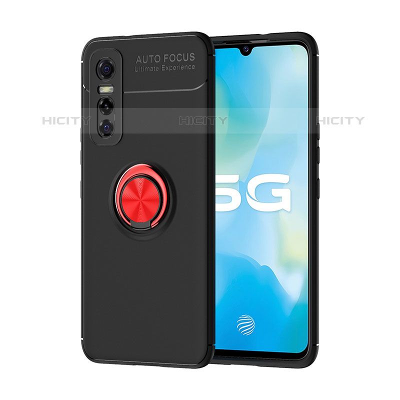 Coque Ultra Fine Silicone Souple Housse Etui avec Support Bague Anneau Aimante Magnetique SD2 pour Vivo Y73s 5G Plus