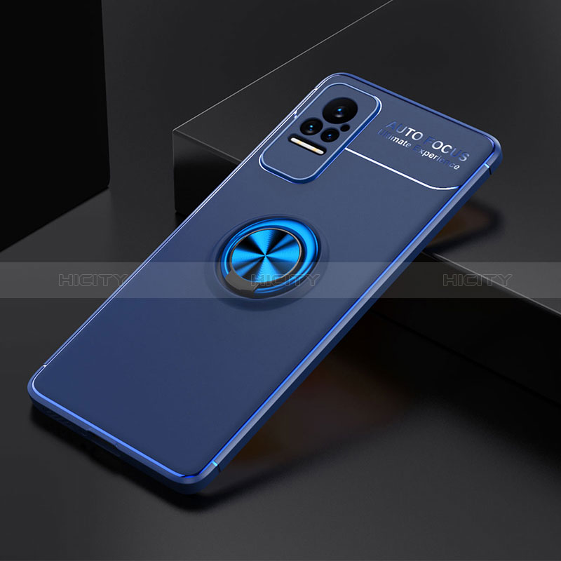 Coque Ultra Fine Silicone Souple Housse Etui avec Support Bague Anneau Aimante Magnetique SD2 pour Xiaomi Civi 5G Bleu Plus