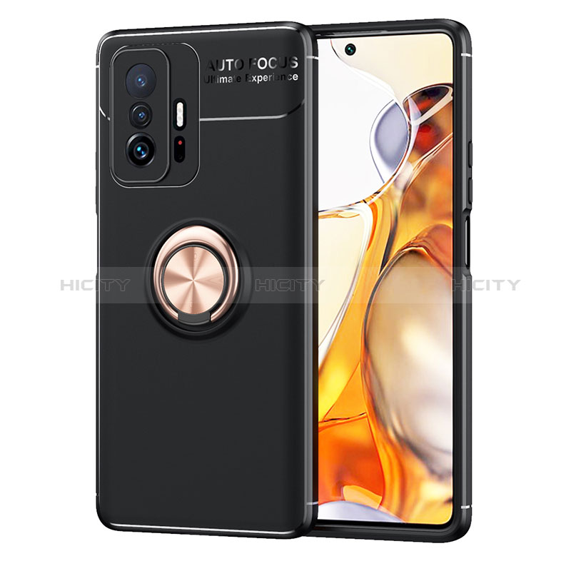 Coque Ultra Fine Silicone Souple Housse Etui avec Support Bague Anneau Aimante Magnetique SD2 pour Xiaomi Mi 11T 5G Plus