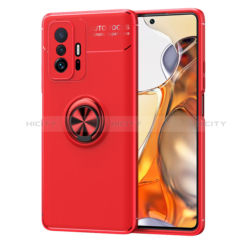 Coque Ultra Fine Silicone Souple Housse Etui avec Support Bague Anneau Aimante Magnetique SD2 pour Xiaomi Mi 11T 5G Plus