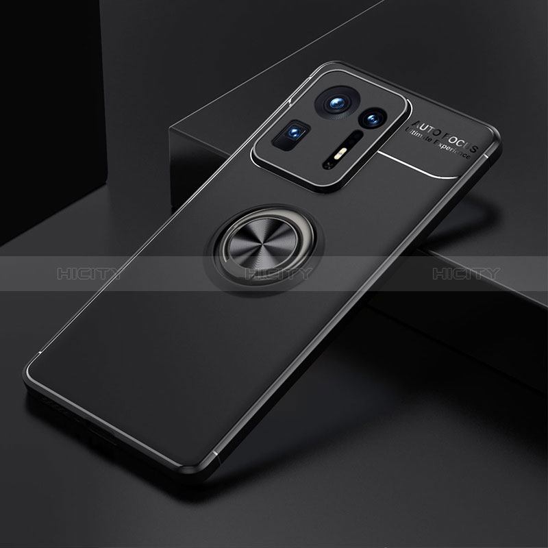 Coque Ultra Fine Silicone Souple Housse Etui avec Support Bague Anneau Aimante Magnetique SD2 pour Xiaomi Mi Mix 4 5G Noir Plus