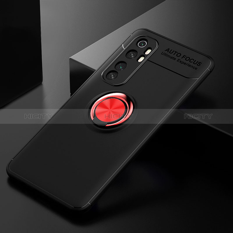 Coque Ultra Fine Silicone Souple Housse Etui avec Support Bague Anneau Aimante Magnetique SD2 pour Xiaomi Mi Note 10 Lite Plus