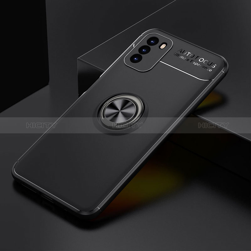 Coque Ultra Fine Silicone Souple Housse Etui avec Support Bague Anneau Aimante Magnetique SD2 pour Xiaomi Poco M3 Noir Plus