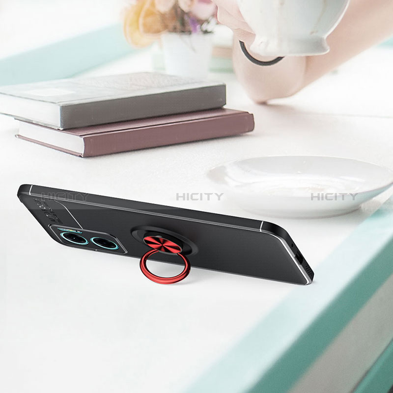 Coque Ultra Fine Silicone Souple Housse Etui avec Support Bague Anneau Aimante Magnetique SD2 pour Xiaomi Redmi Note 11E 5G Plus