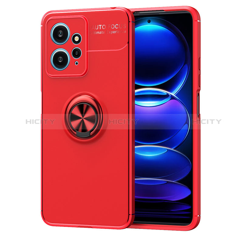 Coque Ultra Fine Silicone Souple Housse Etui avec Support Bague Anneau Aimante Magnetique SD2 pour Xiaomi Redmi Note 12 4G Plus