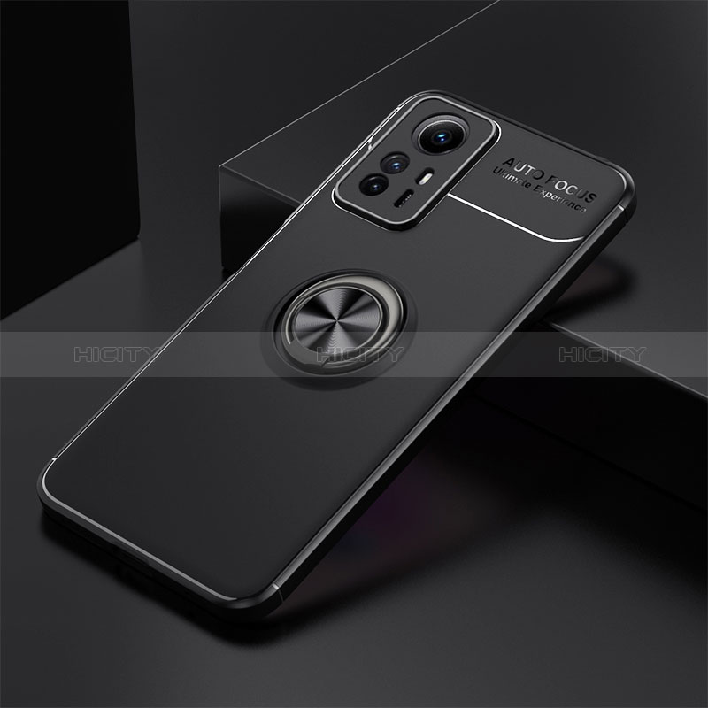 Coque Ultra Fine Silicone Souple Housse Etui avec Support Bague Anneau Aimante Magnetique SD2 pour Xiaomi Redmi Note 12S Noir Plus