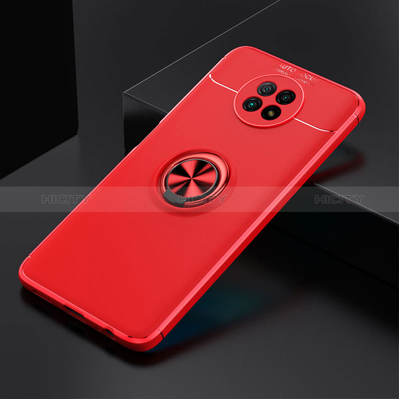 Coque Ultra Fine Silicone Souple Housse Etui avec Support Bague Anneau Aimante Magnetique SD2 pour Xiaomi Redmi Note 9 5G Plus