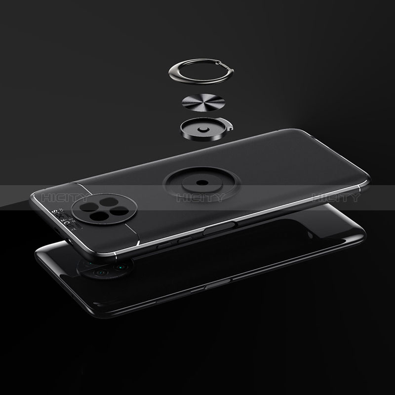 Coque Ultra Fine Silicone Souple Housse Etui avec Support Bague Anneau Aimante Magnetique SD2 pour Xiaomi Redmi Note 9T 5G Plus