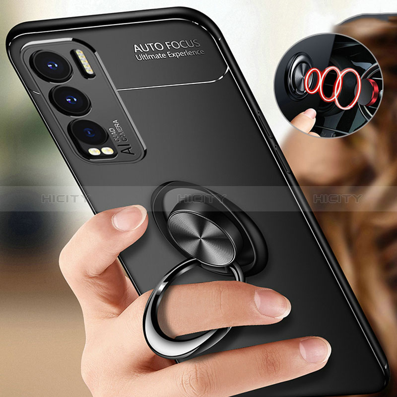 Coque Ultra Fine Silicone Souple Housse Etui avec Support Bague Anneau Aimante Magnetique SD3 pour Realme GT Master Explorer 5G Plus