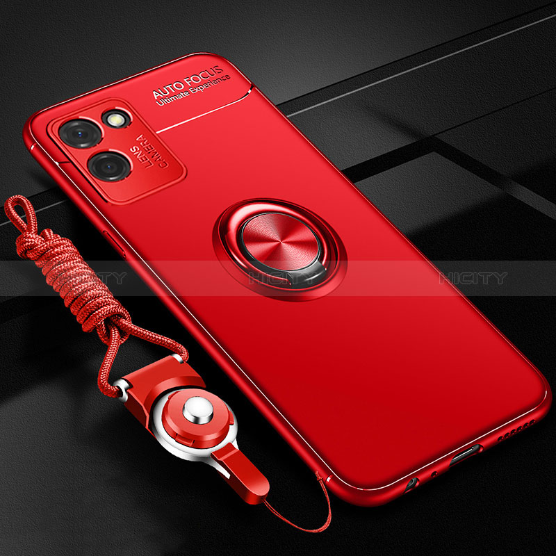 Coque Ultra Fine Silicone Souple Housse Etui avec Support Bague Anneau Aimante Magnetique SD3 pour Realme V11 5G Plus