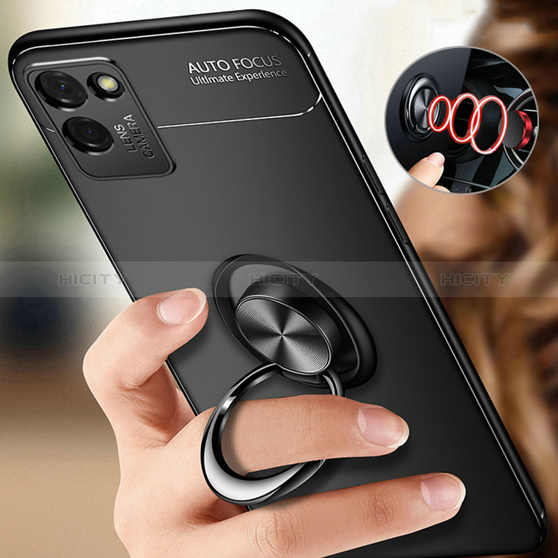 Coque Ultra Fine Silicone Souple Housse Etui avec Support Bague Anneau Aimante Magnetique SD3 pour Realme V11 5G Plus