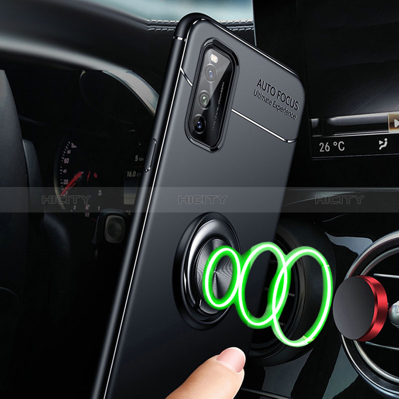 Coque Ultra Fine Silicone Souple Housse Etui avec Support Bague Anneau Aimante Magnetique SD3 pour Vivo iQOO 7 India 5G Plus