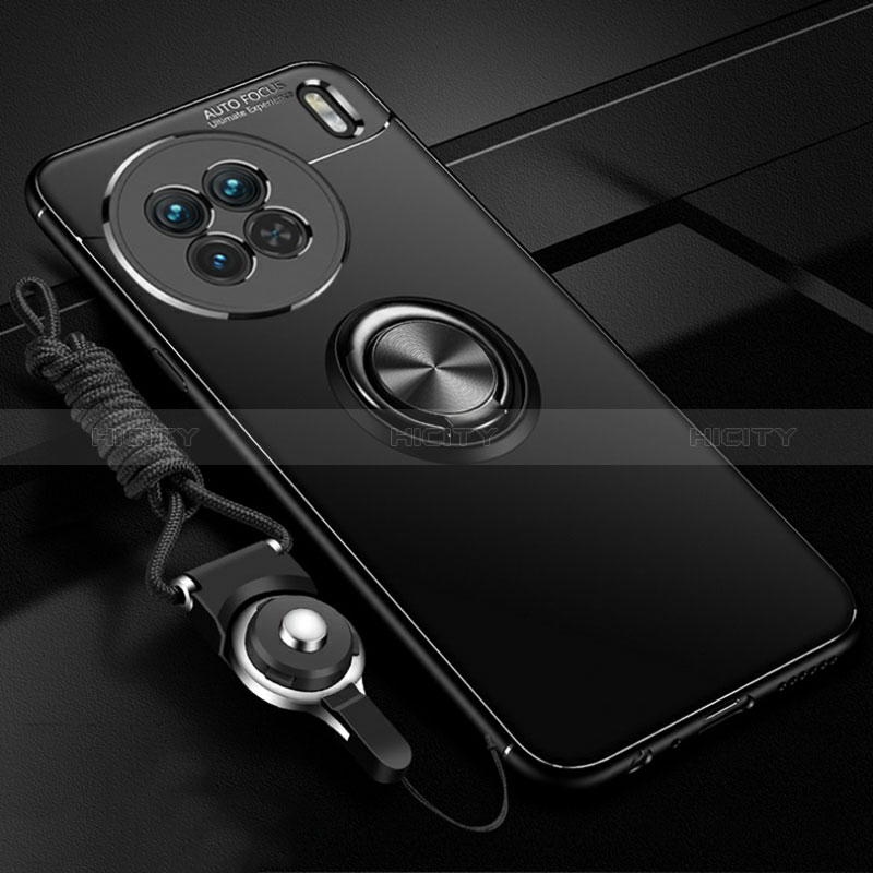 Coque Ultra Fine Silicone Souple Housse Etui avec Support Bague Anneau Aimante Magnetique SD3 pour Vivo X90 Pro 5G Plus