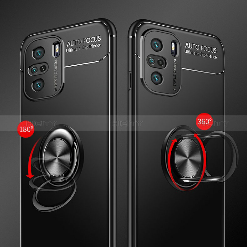 Coque Ultra Fine Silicone Souple Housse Etui avec Support Bague Anneau Aimante Magnetique SD3 pour Xiaomi Mi 11X 5G Plus