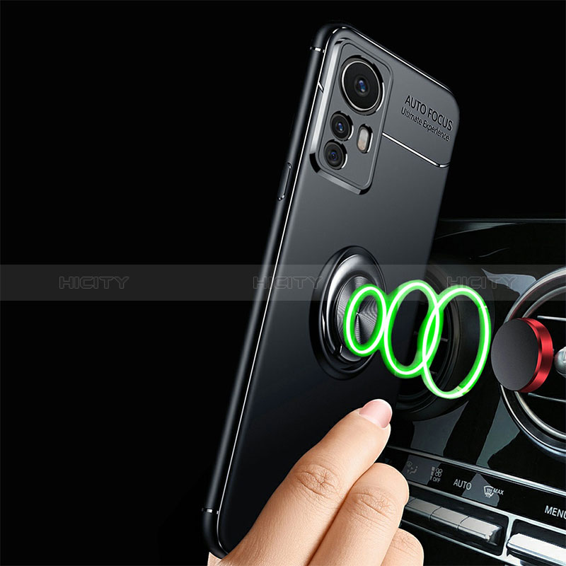 Coque Ultra Fine Silicone Souple Housse Etui avec Support Bague Anneau Aimante Magnetique SD3 pour Xiaomi Mi 12T 5G Plus