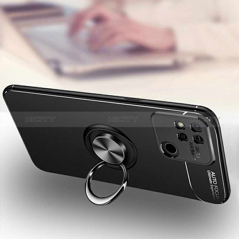 Coque Ultra Fine Silicone Souple Housse Etui avec Support Bague Anneau Aimante Magnetique SD3 pour Xiaomi POCO C3 Plus