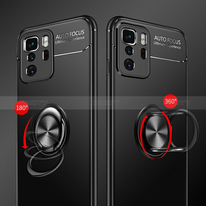 Coque Ultra Fine Silicone Souple Housse Etui avec Support Bague Anneau Aimante Magnetique SD3 pour Xiaomi Poco X3 GT 5G Plus