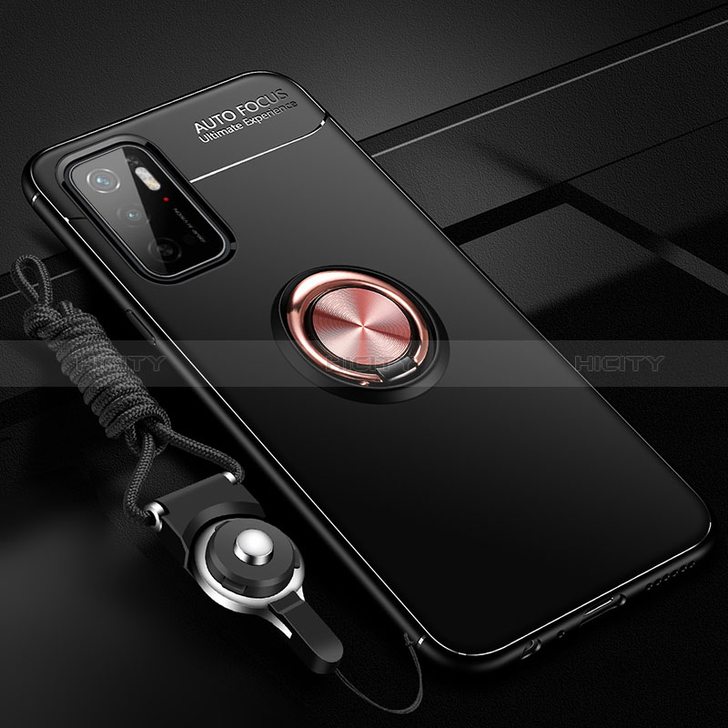 Coque Ultra Fine Silicone Souple Housse Etui avec Support Bague Anneau Aimante Magnetique SD3 pour Xiaomi Redmi 10 5G Plus