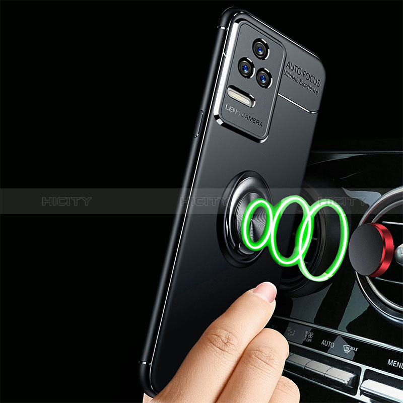 Coque Ultra Fine Silicone Souple Housse Etui avec Support Bague Anneau Aimante Magnetique SD3 pour Xiaomi Redmi K50 Pro 5G Plus