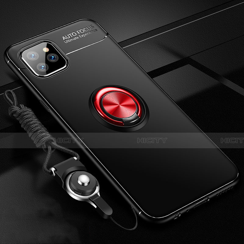 Coque Ultra Fine Silicone Souple Housse Etui avec Support Bague Anneau Aimante Magnetique T01 pour Apple iPhone 11 Pro Max Plus