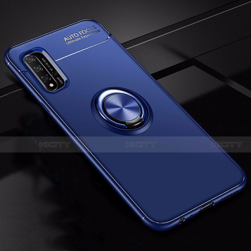 Coque Ultra Fine Silicone Souple Housse Etui avec Support Bague Anneau Aimante Magnetique T01 pour Huawei Honor 20S Plus