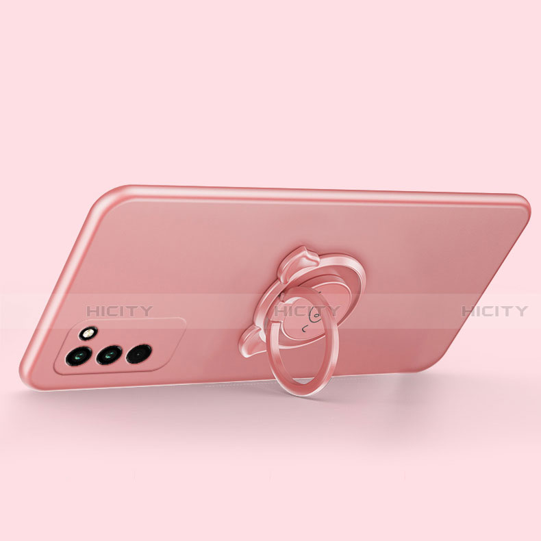 Coque Ultra Fine Silicone Souple Housse Etui avec Support Bague Anneau Aimante Magnetique T01 pour Huawei Honor 30 Lite 5G Plus