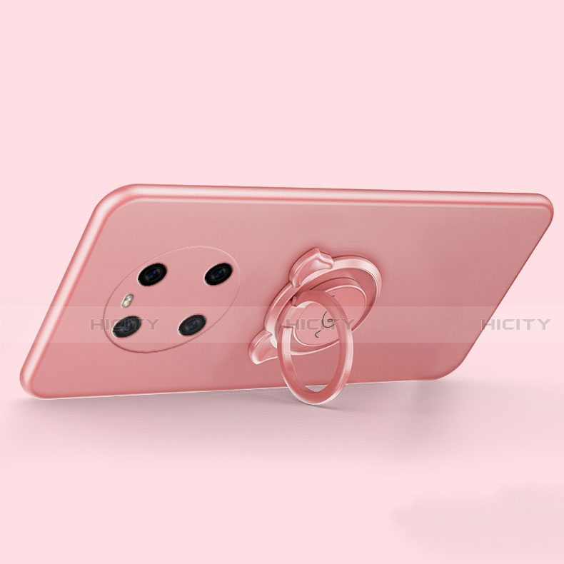 Coque Ultra Fine Silicone Souple Housse Etui avec Support Bague Anneau Aimante Magnetique T01 pour Huawei Mate 40E 5G Plus