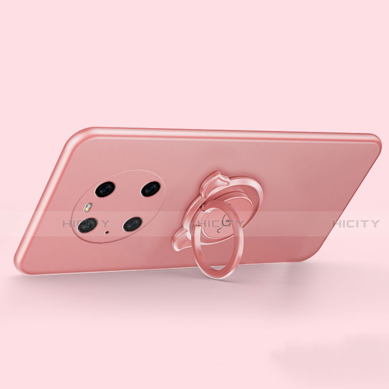 Coque Ultra Fine Silicone Souple Housse Etui avec Support Bague Anneau Aimante Magnetique T01 pour Huawei Mate 40E Pro 5G Plus