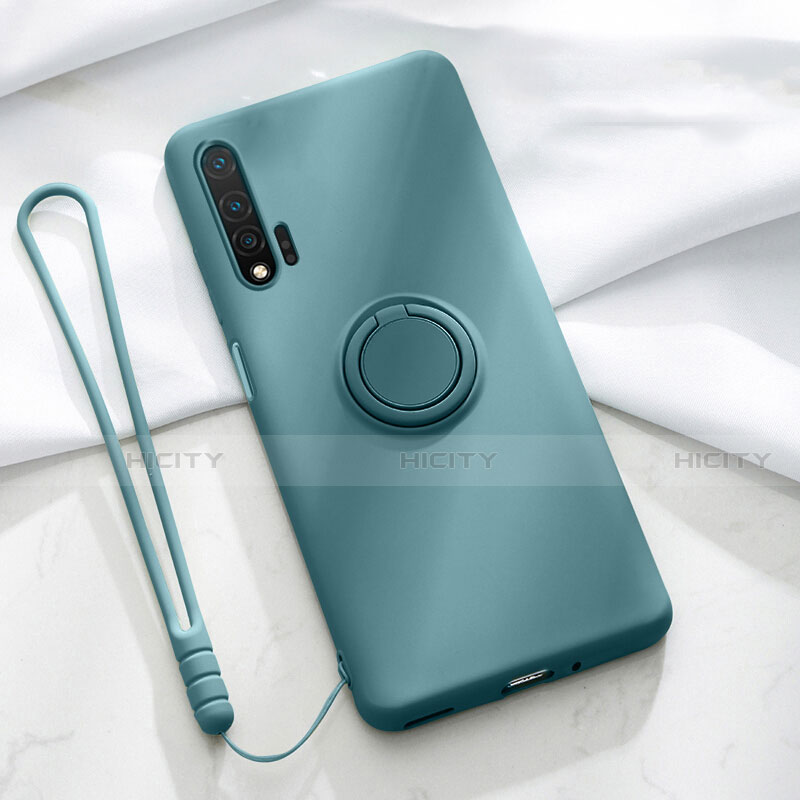 Coque Ultra Fine Silicone Souple Housse Etui avec Support Bague Anneau Aimante Magnetique T01 pour Huawei Nova 6 5G Plus