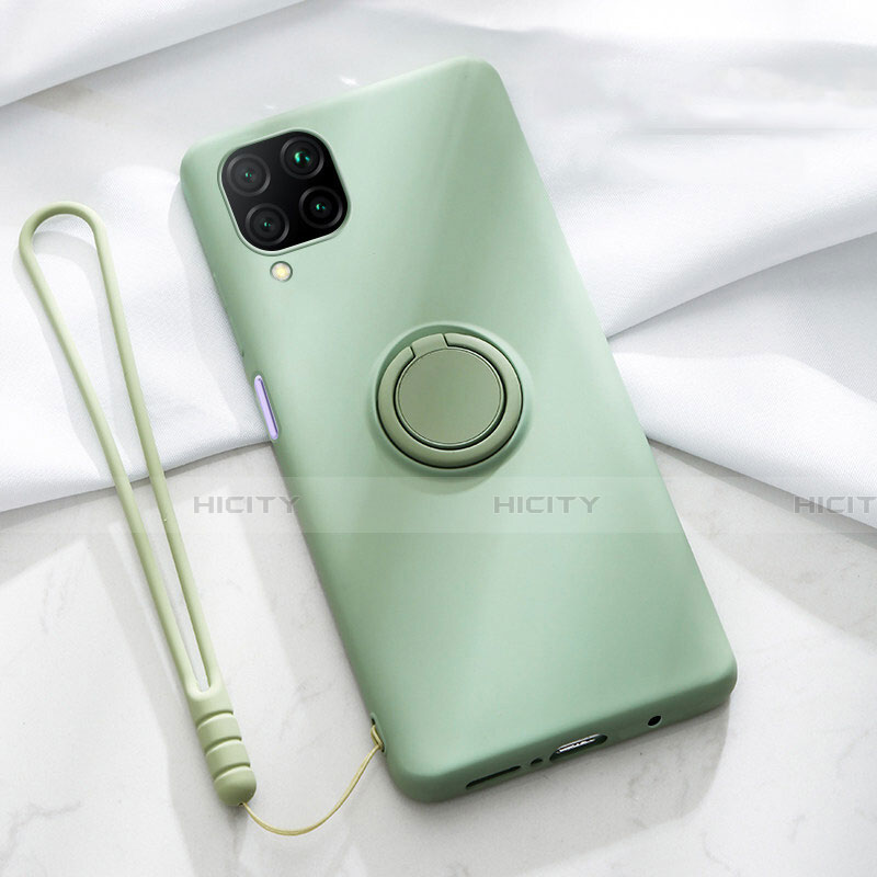 Coque Ultra Fine Silicone Souple Housse Etui avec Support Bague Anneau Aimante Magnetique T01 pour Huawei Nova 7i Vert Plus