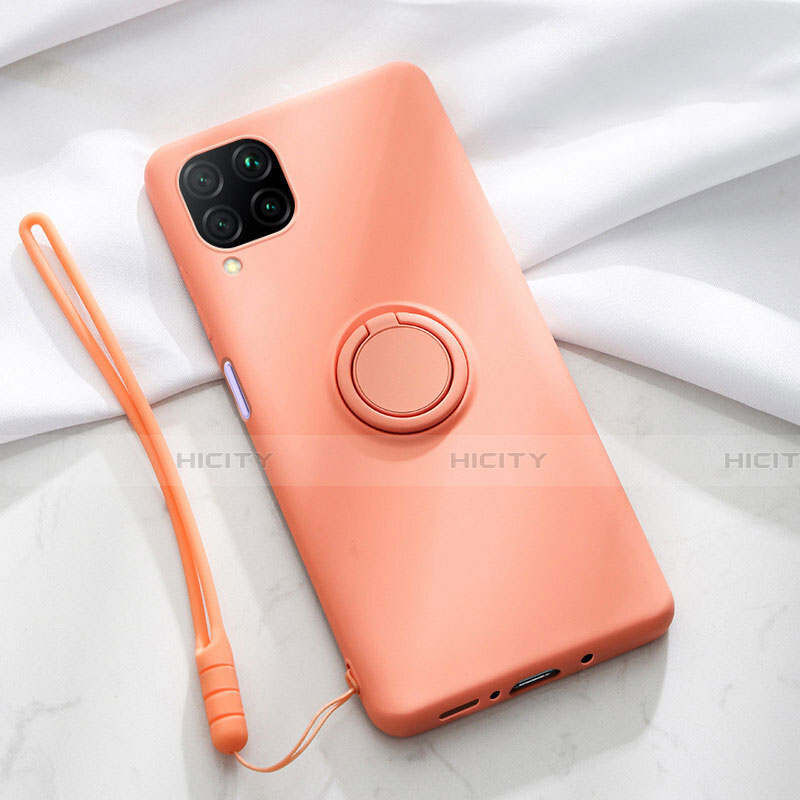 Coque Ultra Fine Silicone Souple Housse Etui avec Support Bague Anneau Aimante Magnetique T01 pour Huawei P40 Lite Orange Plus