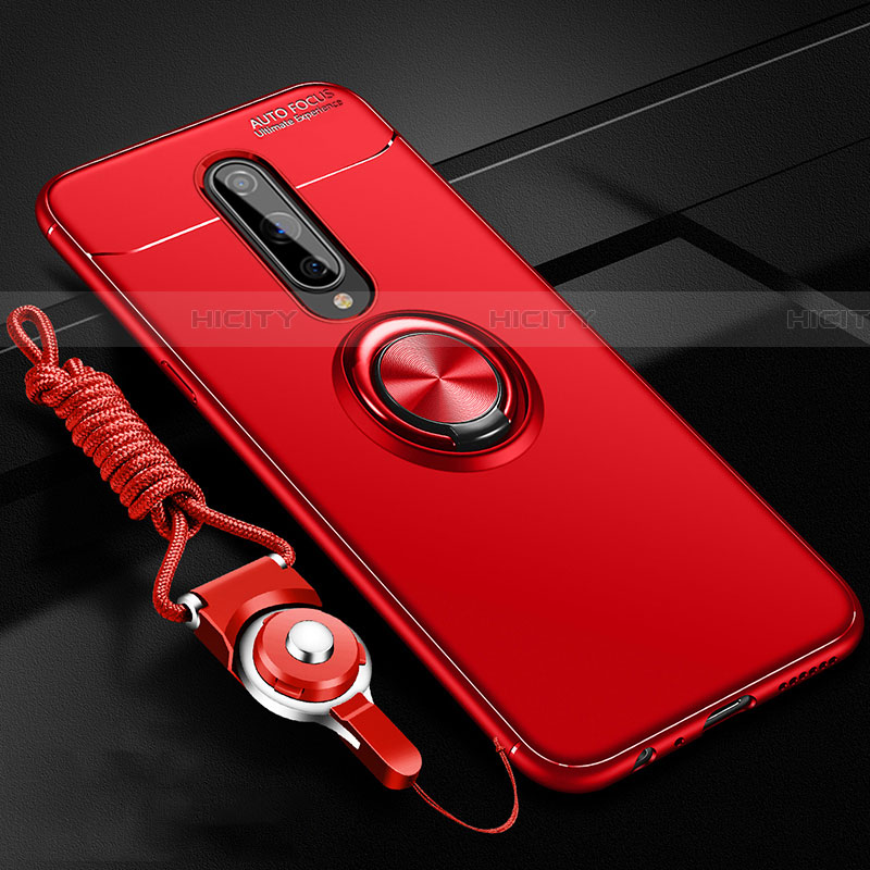 Coque Ultra Fine Silicone Souple Housse Etui avec Support Bague Anneau Aimante Magnetique T01 pour OnePlus 8 Plus