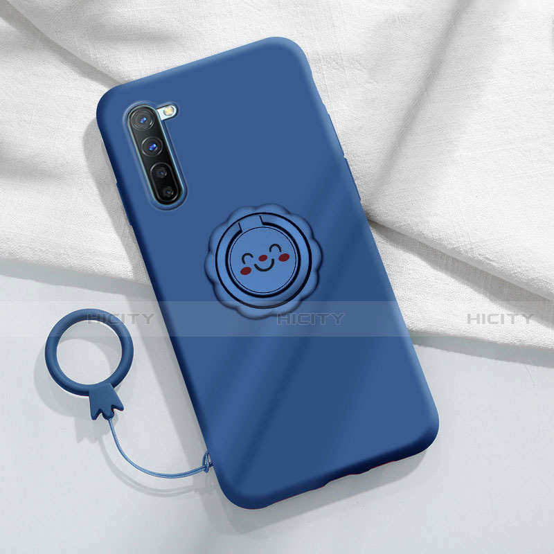 Coque Ultra Fine Silicone Souple Housse Etui avec Support Bague Anneau Aimante Magnetique T01 pour Oppo A91 Plus