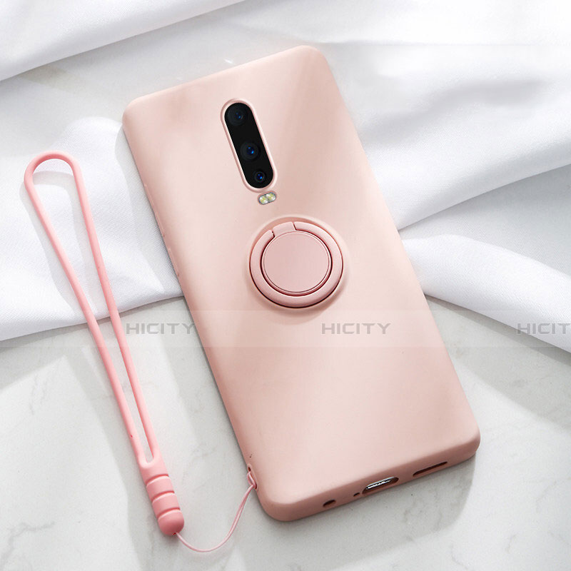 Coque Ultra Fine Silicone Souple Housse Etui avec Support Bague Anneau Aimante Magnetique T01 pour Oppo R17 Pro Plus